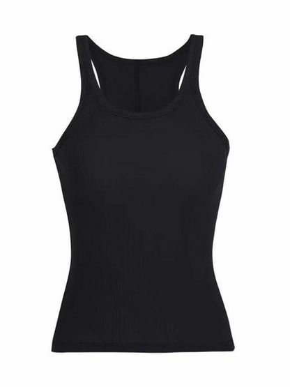 Basic Rippenstrick Streetwear Tank-Top