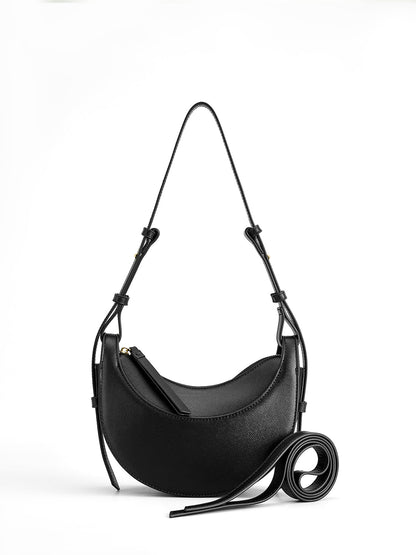 Soft-Buckle Crescent Bag