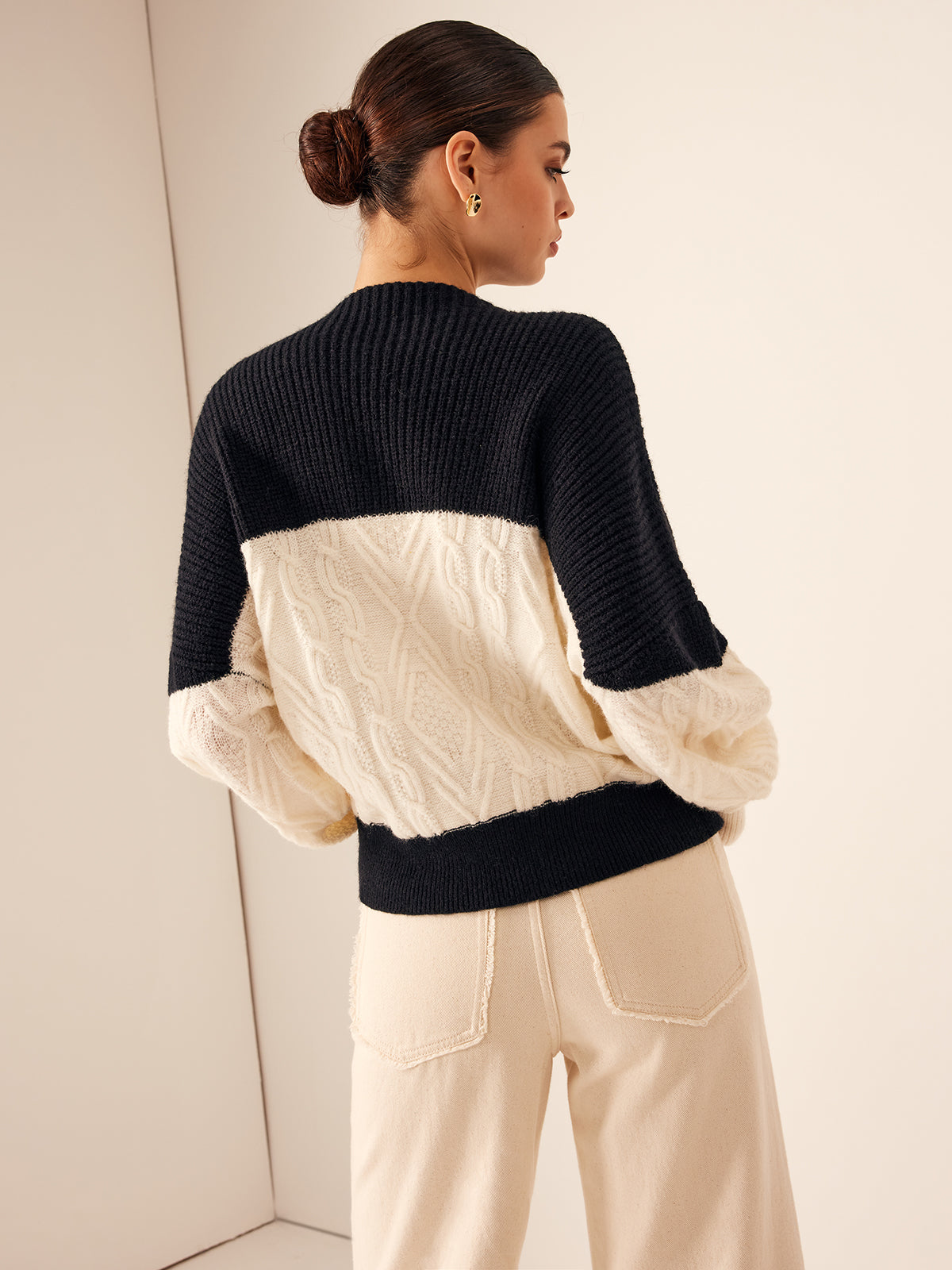 Color Block Shift Pullover