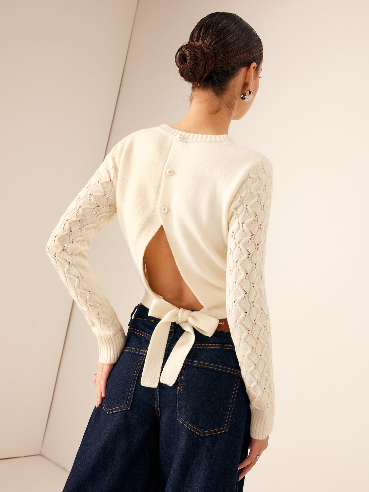 Crop Sweater zum Binden