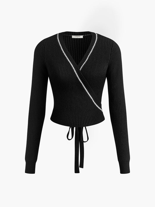 Criss-Cross-Pullover mit Schnürung