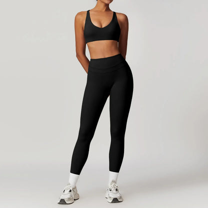 Lace Up Pilates Set mit langer Hose