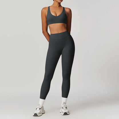 Lace Up Pilates Set mit langer Hose